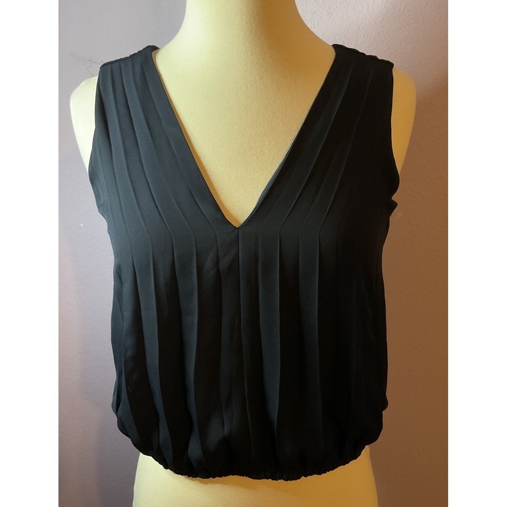 Banana Republic‎ Navy Blue V Neck Cropped Tank Top Size XXS